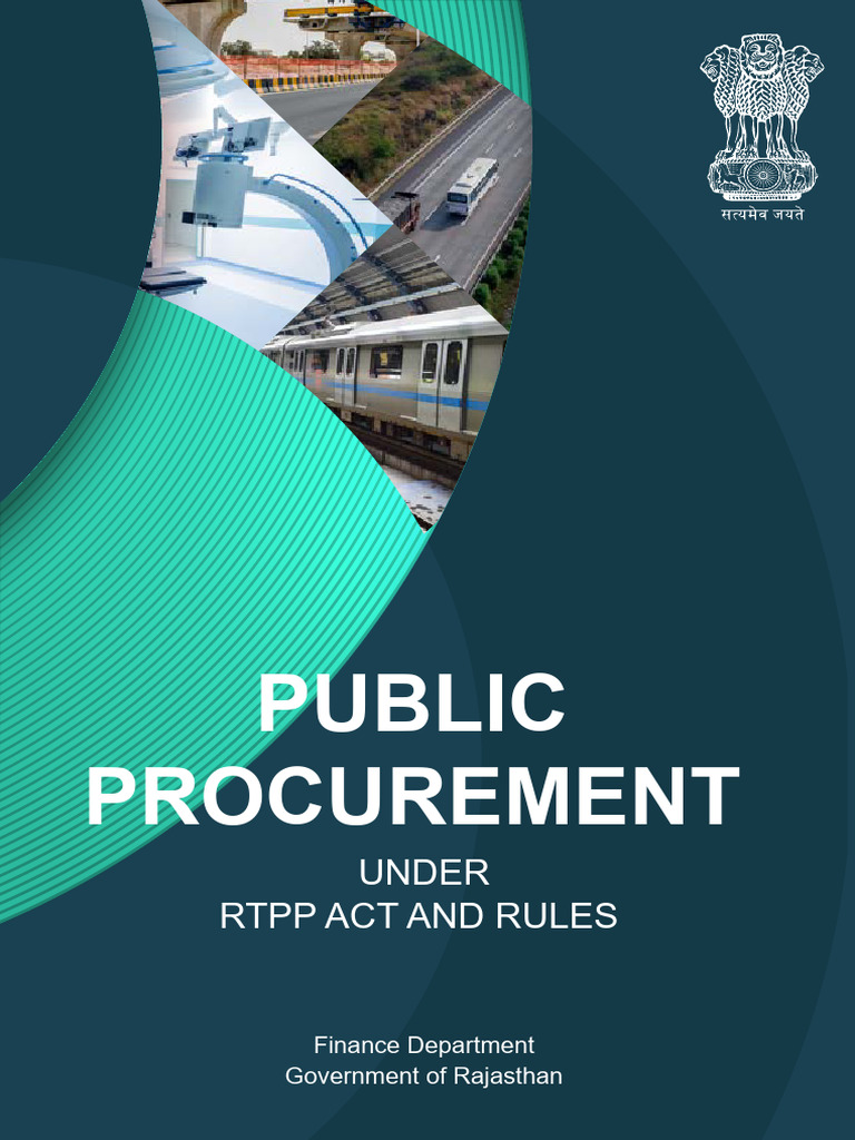 Rajasthan RTPP Act: Public Procurement Guide | PDF | Public–Private ...