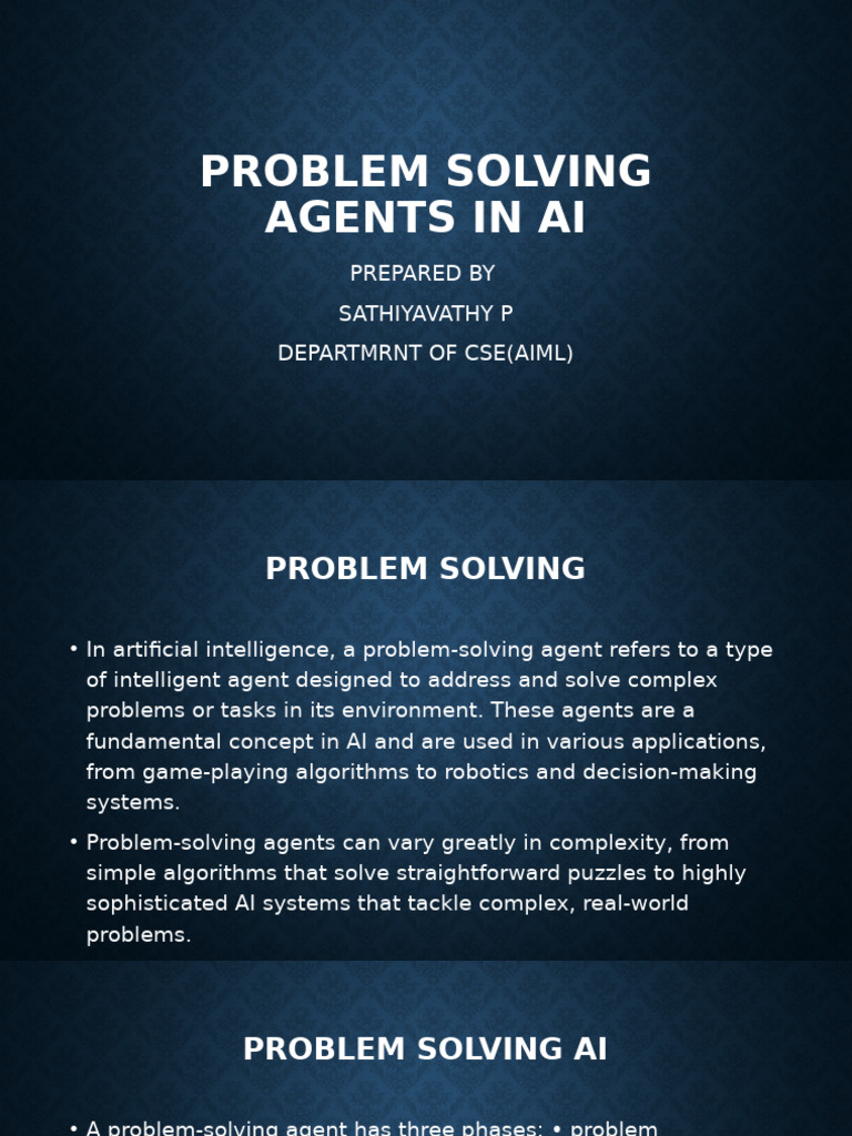 AI Problem-Solving Agents Explained | PDF | Artificial Intelligence ...