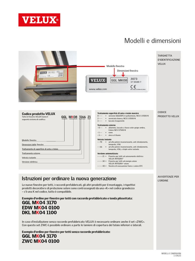 Velux Typen Und Groessen It | PDF