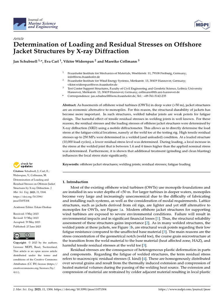 X-ray Analysis of Offshore Jacket Stresses | PDF | Offshore Wind Power ...