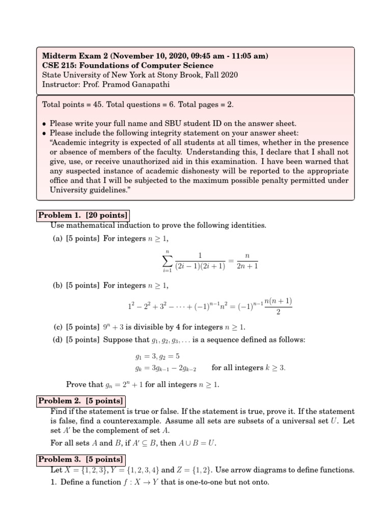 CSE 215 Midterm Exam 2 Guide | PDF | Fahrenheit | Celsius