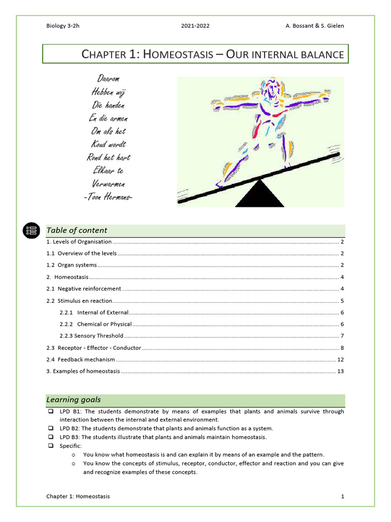 Understanding Homeostasis in Biology | PDF | Senses | Stimulus (Physiology)