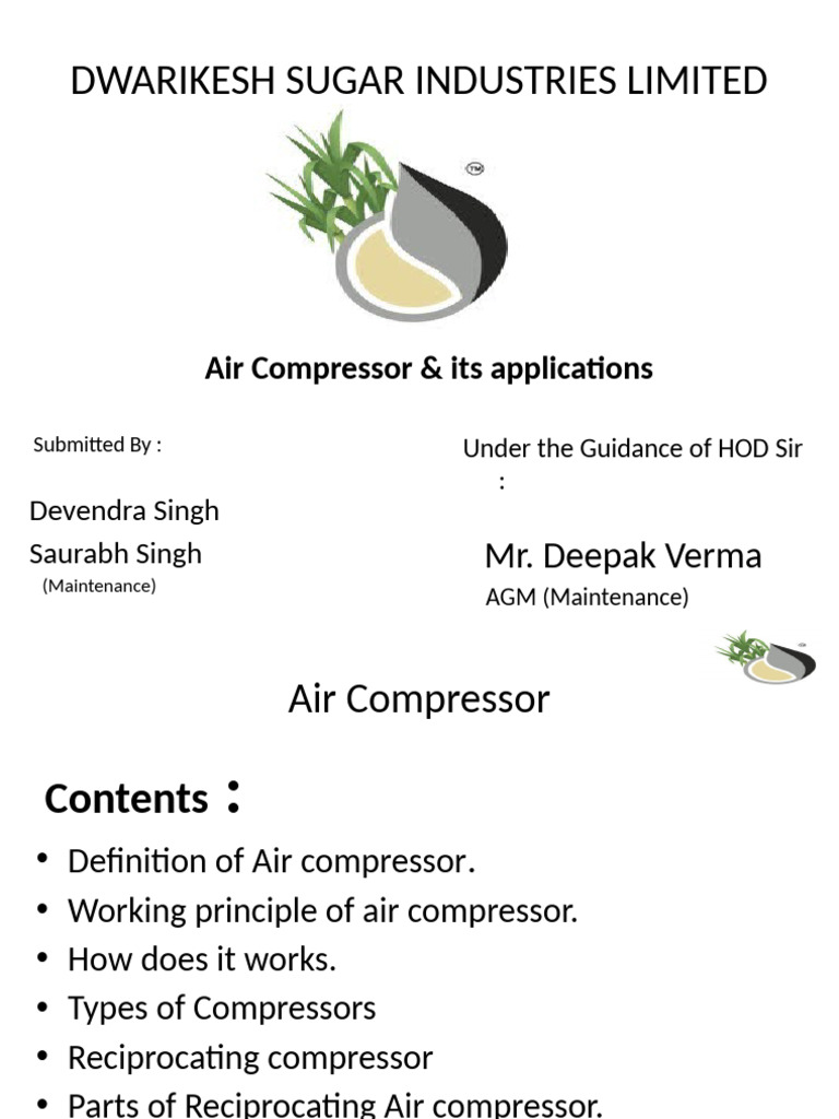 Air Compressor Types and Applications | PDF | Piston | Pump