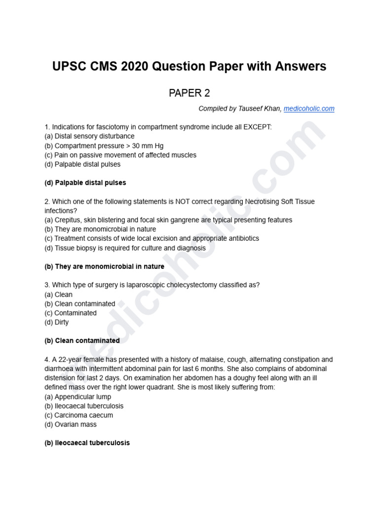 Upsc Cms 2020 Paper 2 | PDF | Childbirth | Pregnancy