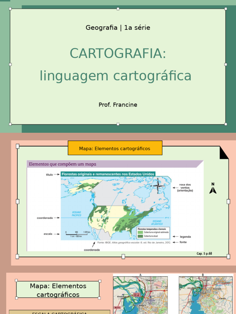 Cartografia-Linguagem Cartografica 1SEMESTRE 1serie | PDF | Mapa ...