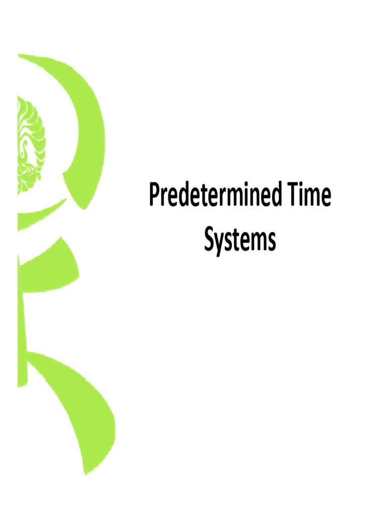 Overview of Predetermined Time Systems | PDF | Applied Mathematics