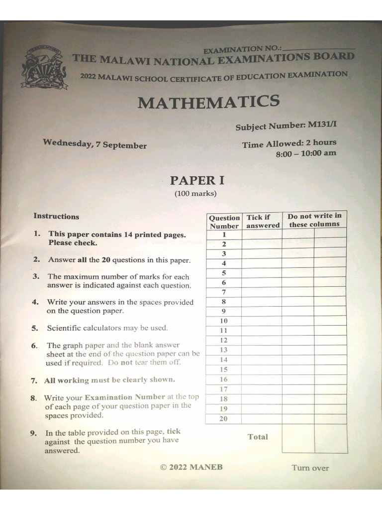 Maths 2022 | PDF