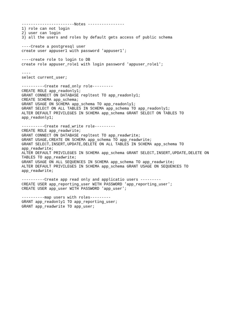 Postgresql User And Role Management Guide Pdf
