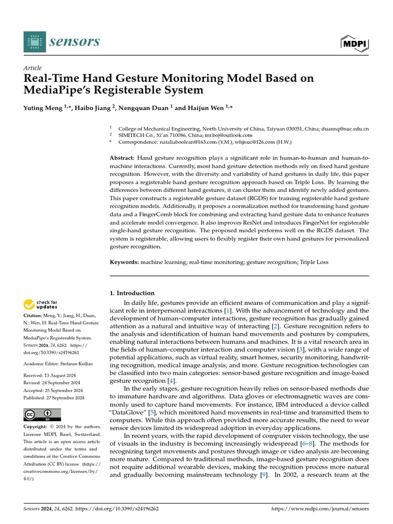 Real-Time Hand Gesture Recognition Model | PDF | Computer Vision | Deep ...