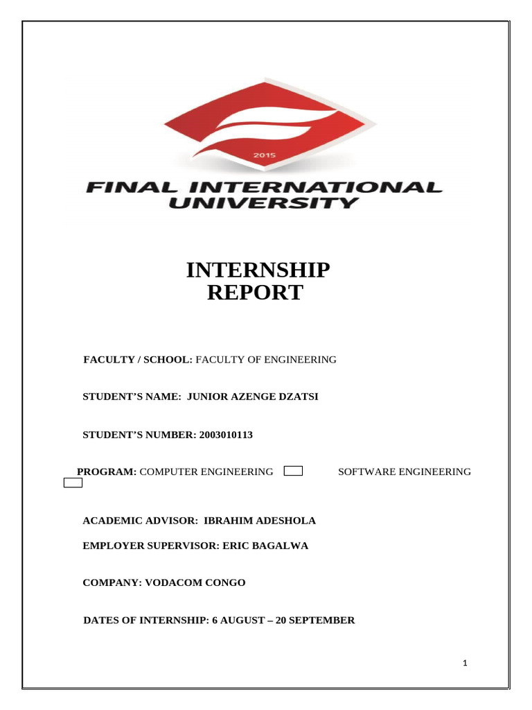 Internship Report by Junior Dzatsi | PDF | Computer Network | Mobile ...