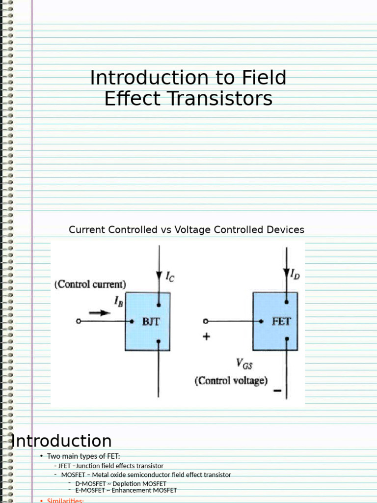 Introduction to FETs: JFET & MOSFET | PDF | Field Effect Transistor ...