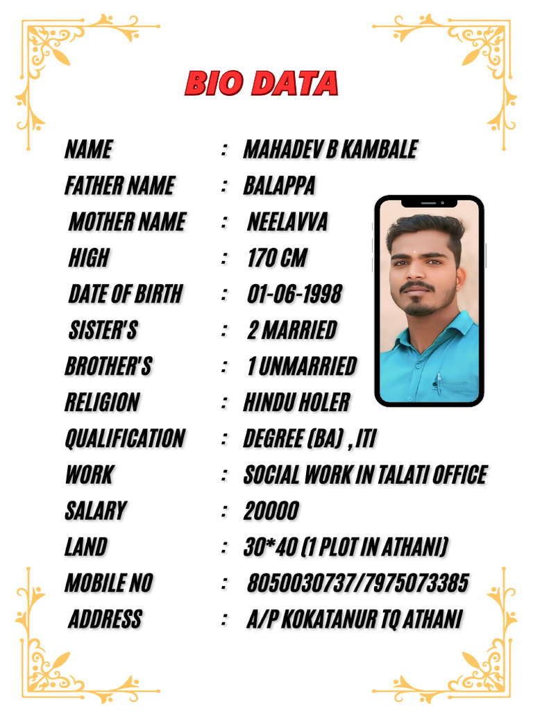 Bio Data | PDF