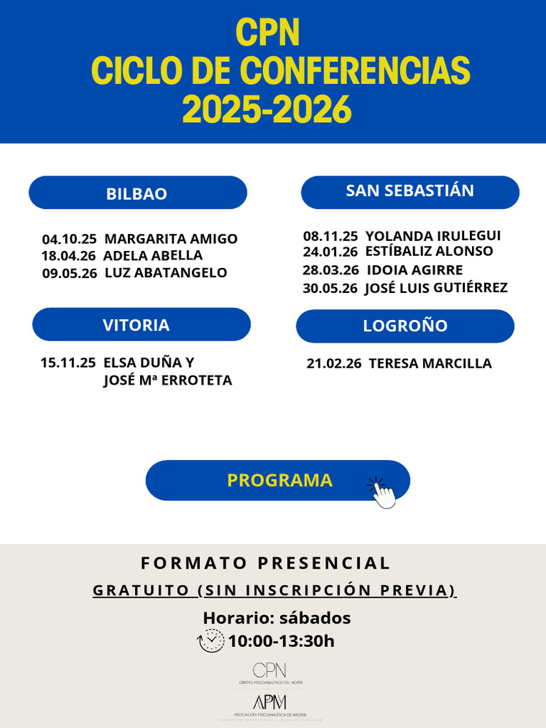 Ciclo de Conferencias 2025-2026 | PDF