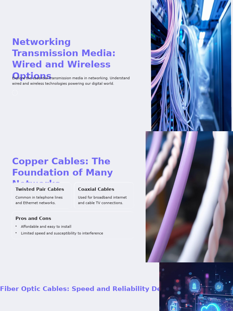 Networking Transmission Media Explained | PDF | Transmission Medium ...