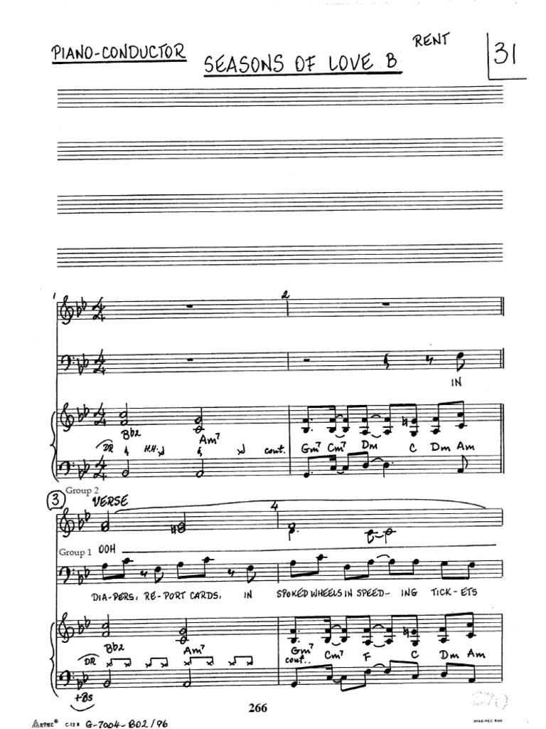 Seasons of Love B | PDF