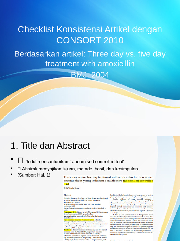 Checklist - CONSORT - Shela Hari Ini | PDF