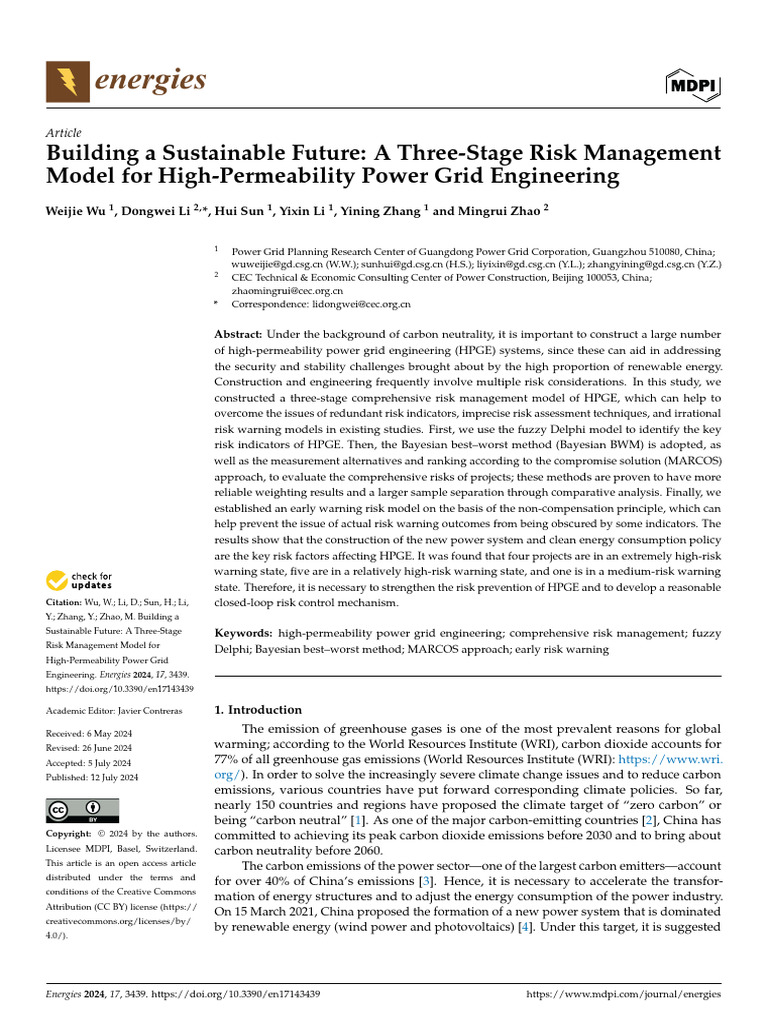 6 Building A Sustainable Future A ThreeStage Risk Management Model For ...