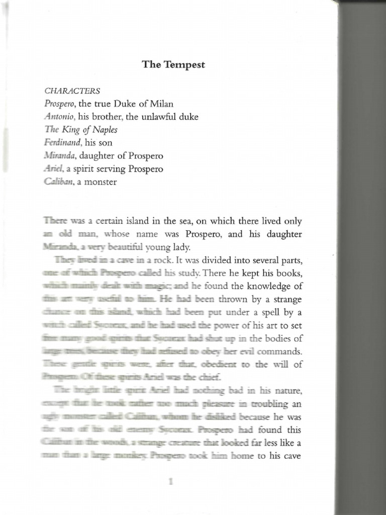 The Tempest Edited | PDF