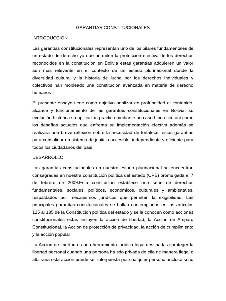 Garantias Constitucionales D.P.C. | PDF | Derecho Constitucional ...