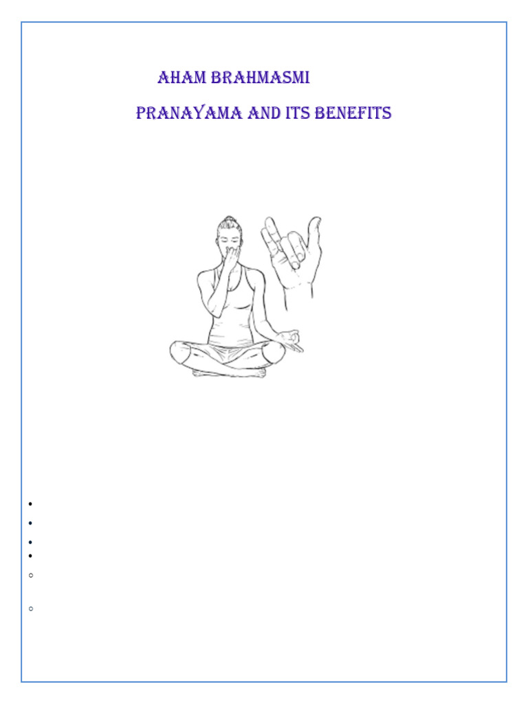 Pranayama Techniques and Benefits Guide | PDF | Breathing | Asana