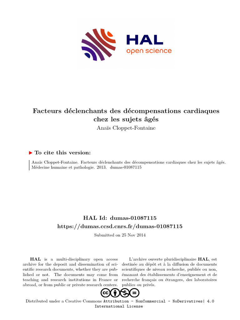 Facteurs de décompensation cardiaque âgés | PDF | Insuffisance ...