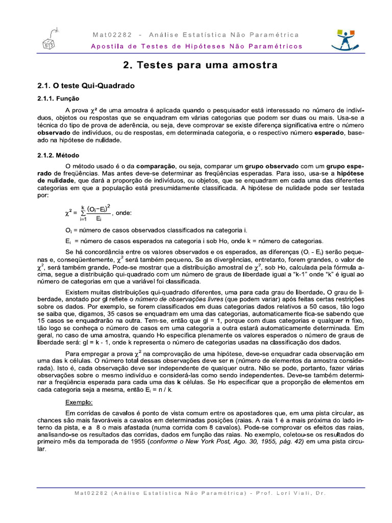 Teste Qui Quadrado 3 | PDF