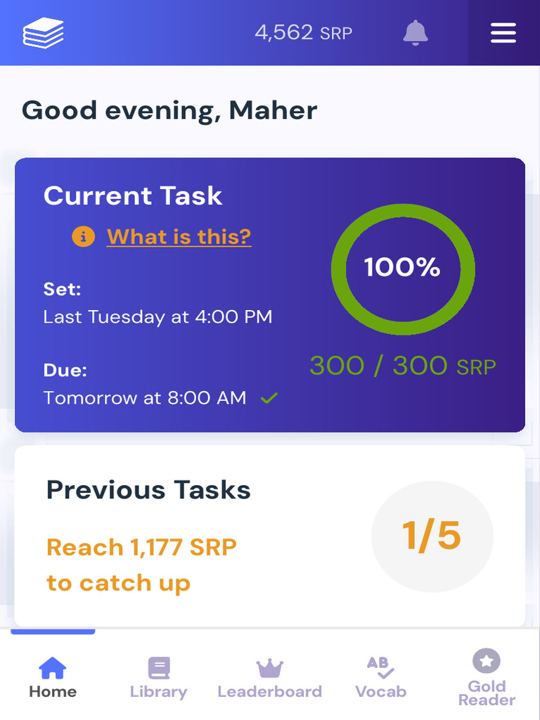 Sparx Reader Home Overview | PDF