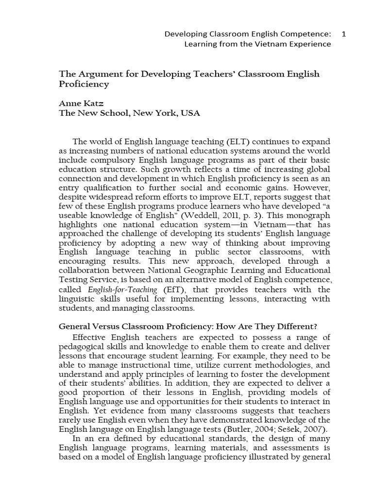 Enhancing English Teaching in Vietnam | PDF | Teachers | English As A ...