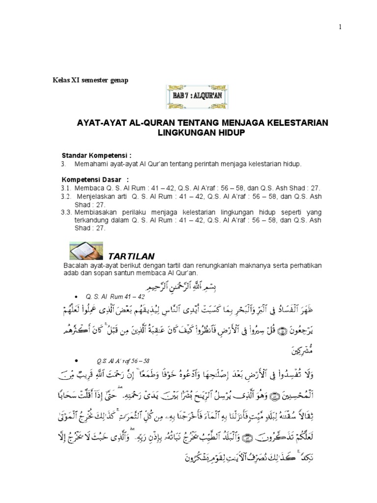 Materi PAI Kelas XI Sem 4