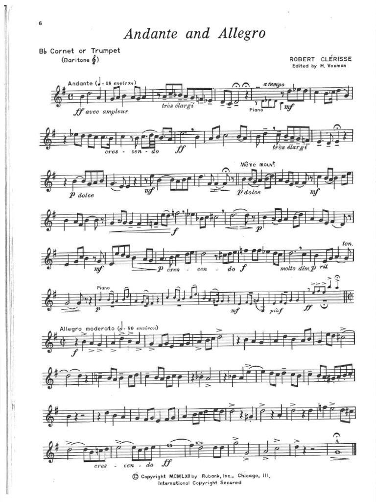 Trumpet and Baritone Treble Clef Solo | PDF