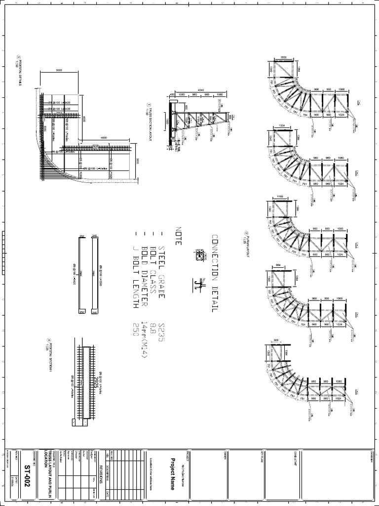St-002 - Truss Layout and Purlin L | PDF