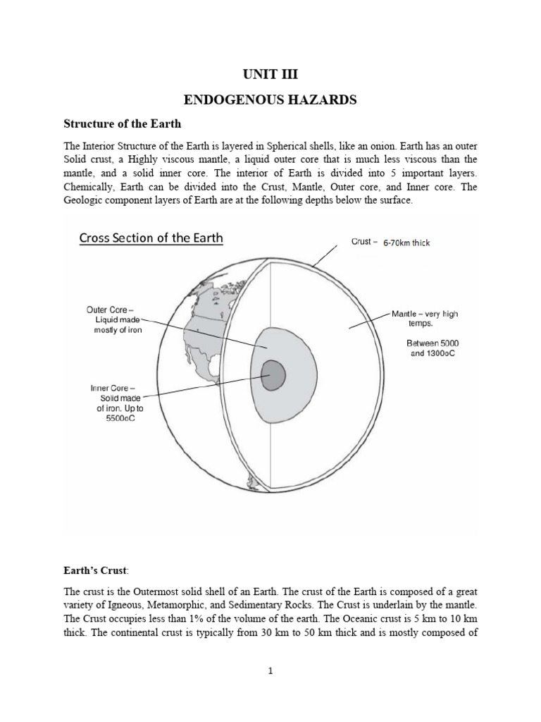 Earth's Interior Structure and Volcanoes | PDF | Volcano | Earthquakes