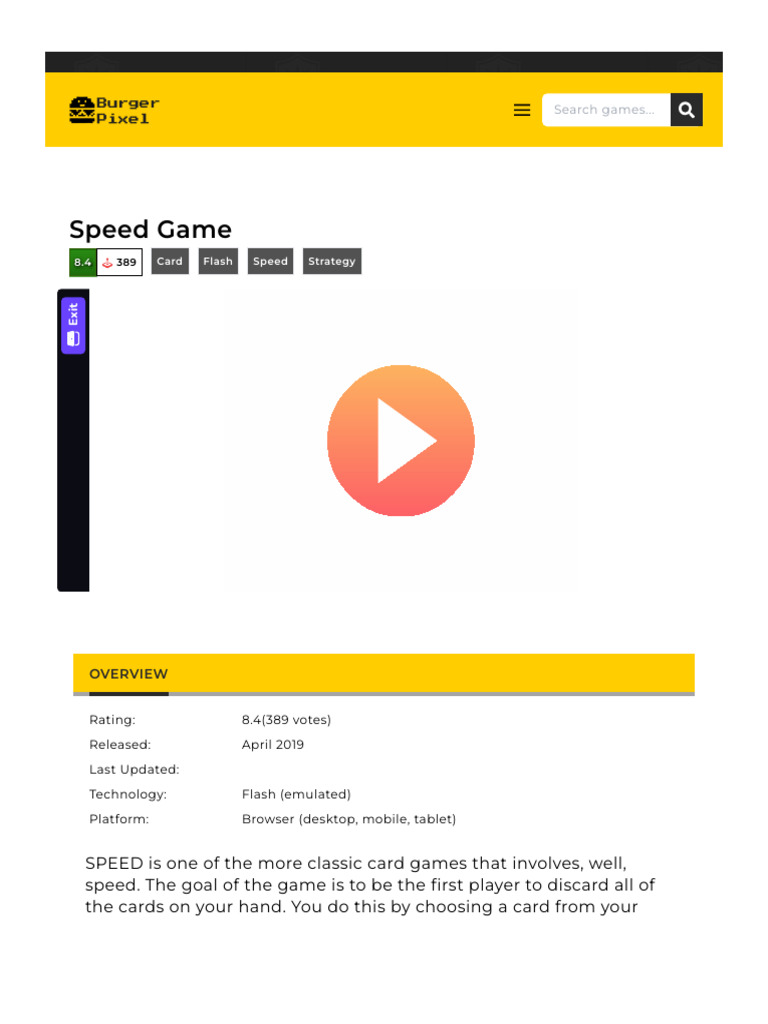 Speed Game - Minigames But Megafun - Play Now! | PDF