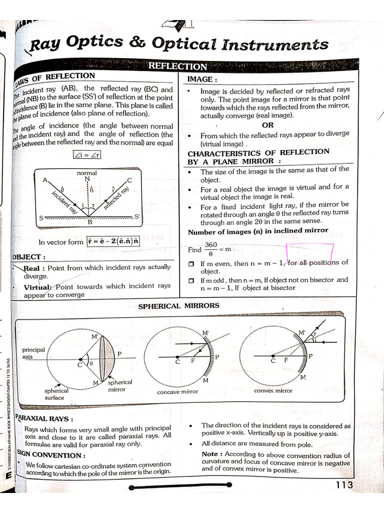 Ray Optics | PDF