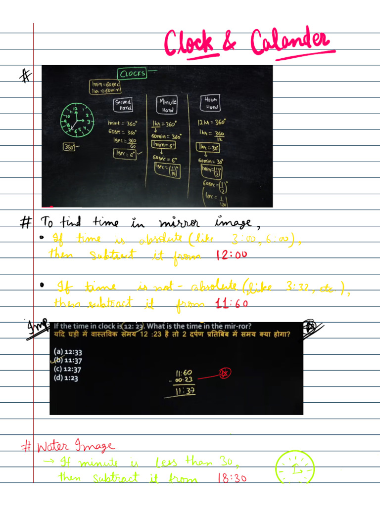 Clock - CUET Notes - Aman Narwar | PDF