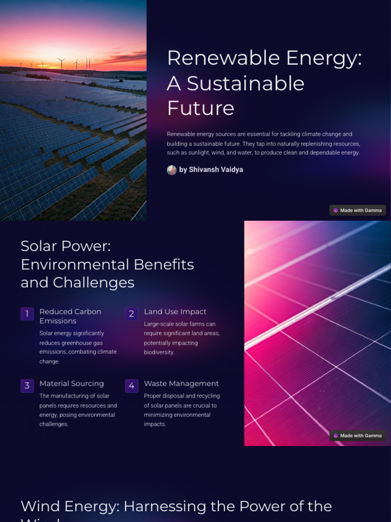 Environmental Impacts of Renewable Energy | PDF | Renewable Energy ...