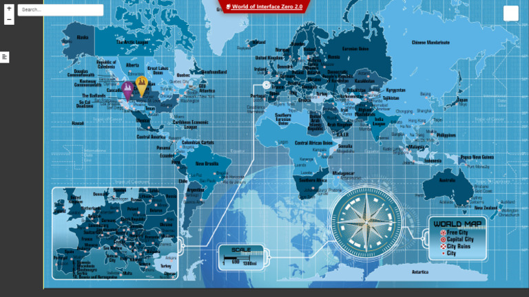 World Map in Interface Zero 2.0 - World Anvil | PDF