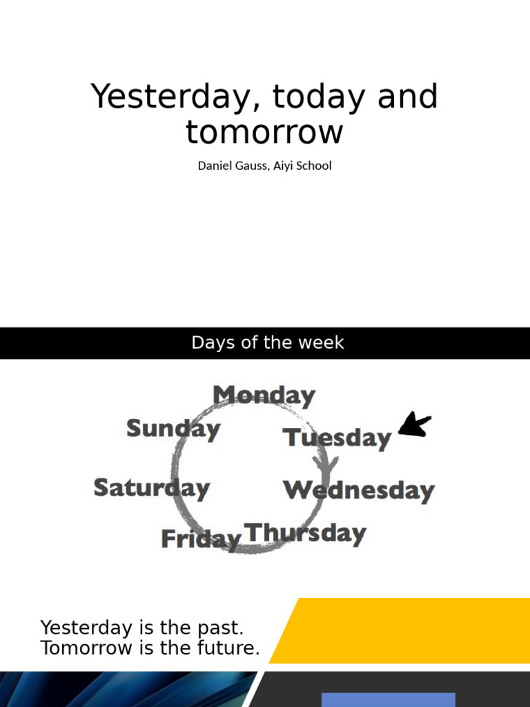 Tenses: Yesterday and Tomorrow | PDF