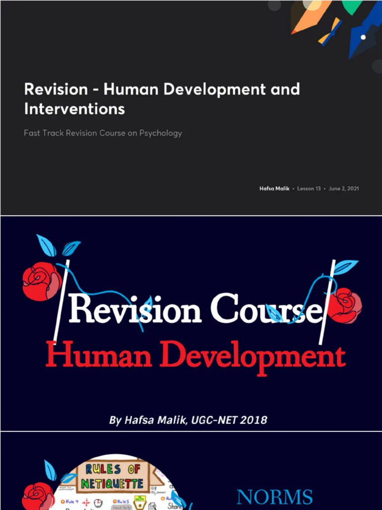Revision Human Development and Interventions With Anno | PDF