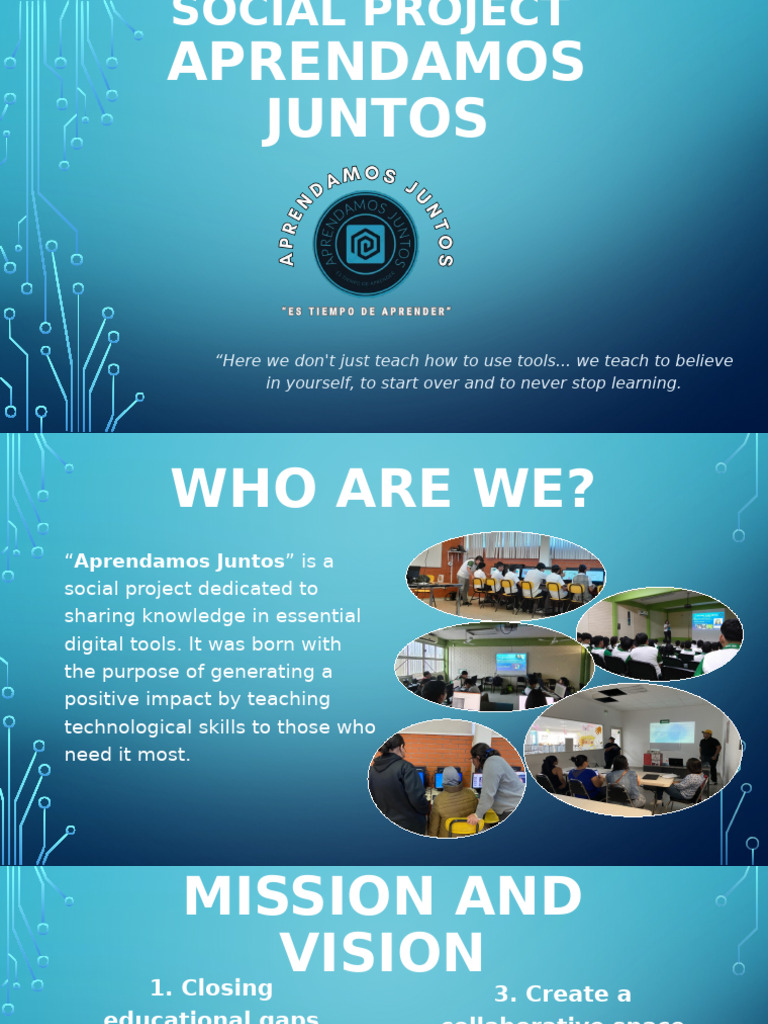 Social Project Aprendamos Juntos Ev1 Pt2 | PDF | Computing