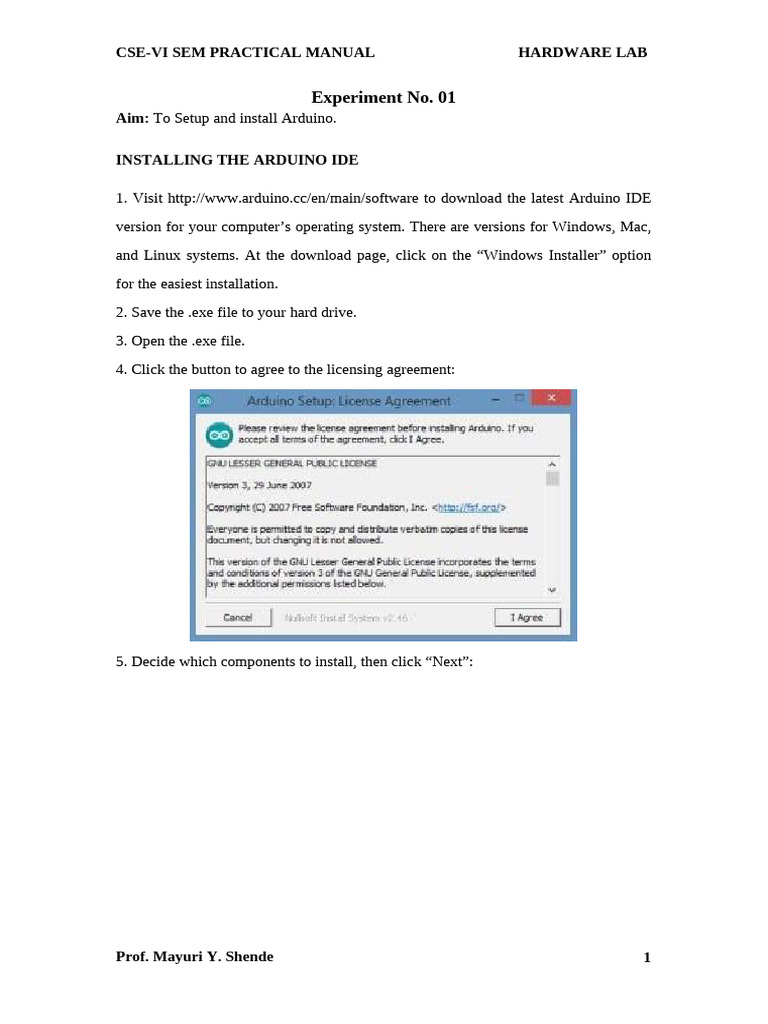 Arduino Hardware Lab Practical Guide | PDF | Arduino | Sensor