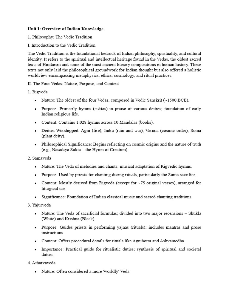 Foundations of Hindu Philosophy and Vedas | PDF | Ātman (Hinduism ...