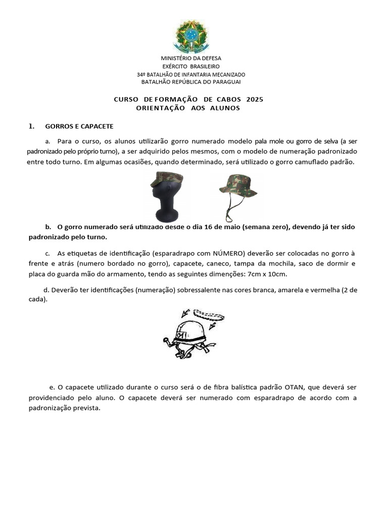Orientações para Alunos do CFC 2025 | PDF