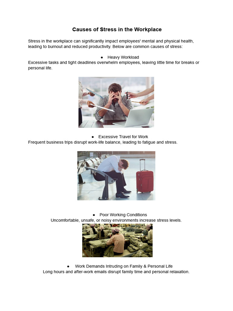 Workplace Stress Causes and Solutions | PDF