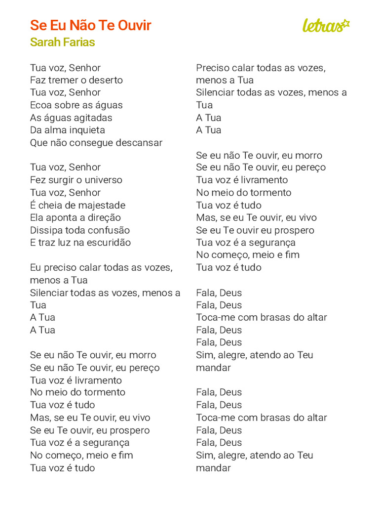 Letra da música 