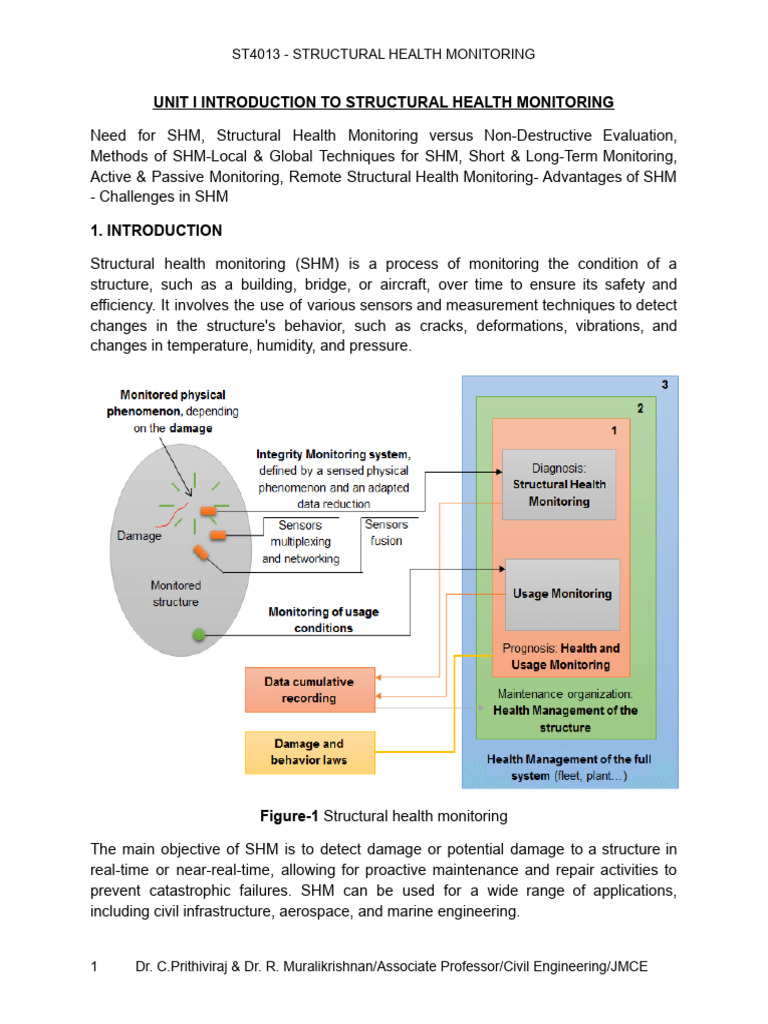 Unit-1 ST4013 STRUCTURAL HEALTH MONITORING | PDF | Nondestructive ...