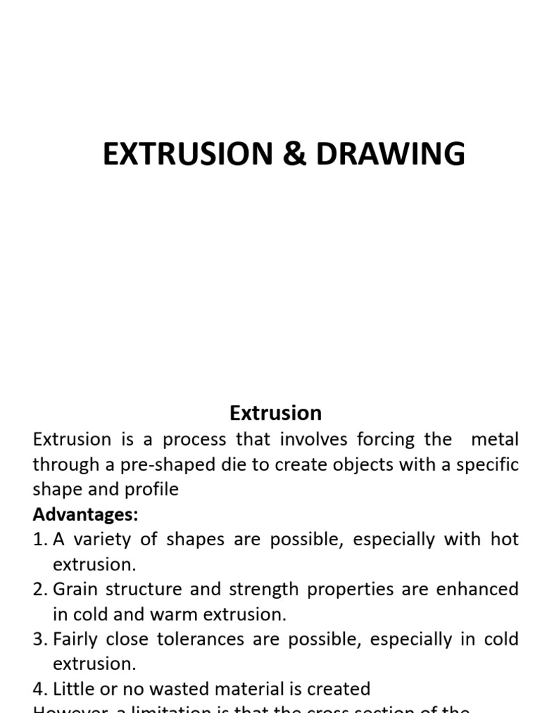 Metal Extrusion and Drawing Processes | PDF | Extrusion | Lubricant