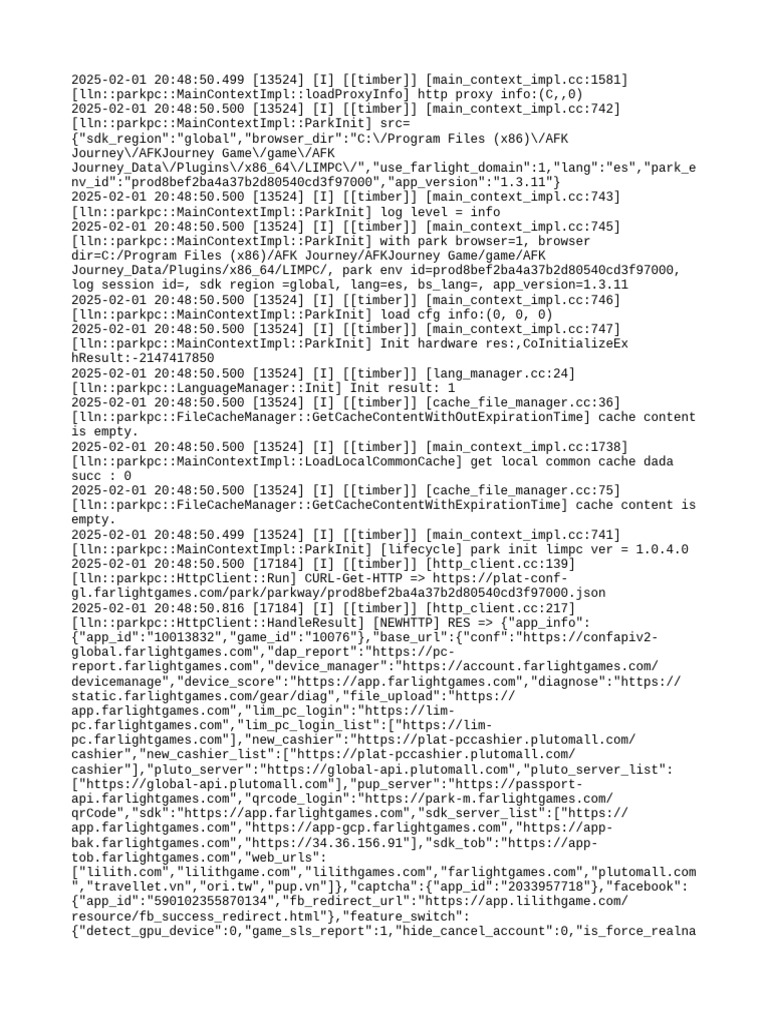 AFK Journey Proxy Initialization Log | PDF | Computing | Computer ...