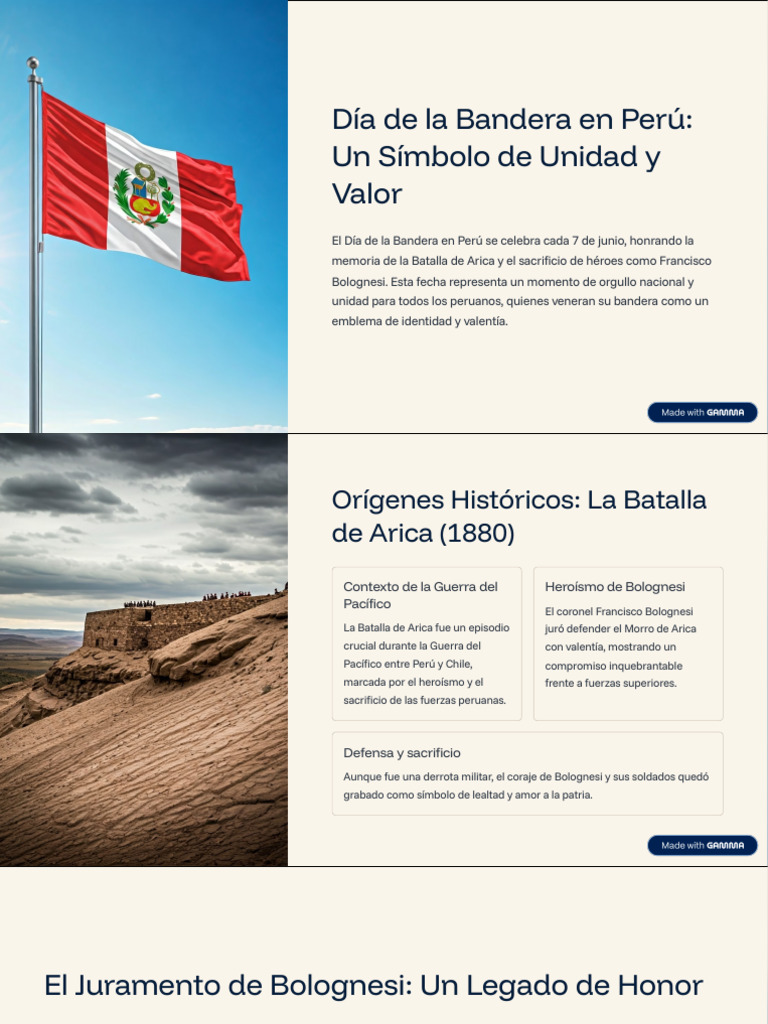 Dia de La Bandera en Peru Un Simbolo de Unidad y Valor | PDF | Perú