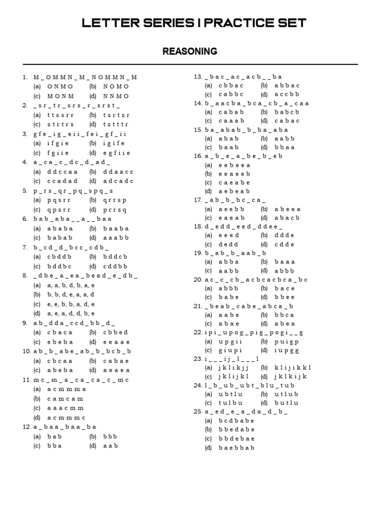 Note (10) Repeating Series Practice Set | PDF